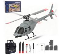 SOLIAXDIY RC ERA A60 Bell 206 RC Hélicoptère radiocommandé à l'échelle 1:42 4CH Flybarless avec fonction de maintien de la hauteur et capteur de flux optique, hélicoptère télécommandé pour adulte