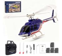 SOLIAXDIY RC ERA A60 Bell 206 RC Hélicoptère radiocommandé à l'échelle 1:42 4CH Flybarless avec fonction de maintien de la hauteur et capteur de flux optique, hélicoptère télécommandé pour adulte