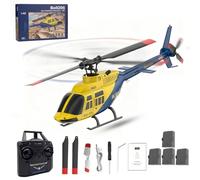 SOLIAXDIY RC ERA A60 Bell 206 RC Hélicoptère radiocommandé à l'échelle 1:42 4CH Flybarless avec fonction de maintien de la hauteur et capteur de flux optique, hélicoptère télécommandé pour adulte
