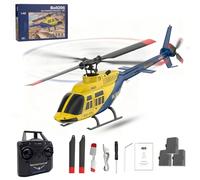 SOLIAXDIY RC ERA A60 Bell 206 RC Hélicoptère radiocommandé à l'échelle 1:42 4CH Flybarless avec fonction de maintien de la hauteur et capteur de flux optique, hélicoptère télécommandé pour adulte