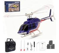 SOLIAXDIY RC ERA A60 Bell 206 RC Hélicoptère radiocommandé à l'échelle 1:42 4CH Flybarless avec fonction de maintien de la hauteur et capteur de flux optique, hélicoptère télécommandé pour adulte
