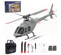 SOLIAXDIY RC ERA A60 Bell 206 RC Hélicoptère radiocommandé à l'échelle 1:42 4CH Flybarless avec fonction de maintien de la hauteur et capteur de flux optique, hélicoptère télécommandé pour adulte