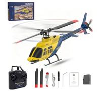 SOLIAXDIY RC ERA A60 Bell 206 RC Hélicoptère radiocommandé à l'échelle 1:42 4CH Flybarless avec fonction de maintien de la hauteur et capteur de flux optique, hélicoptère télécommandé pour adulte