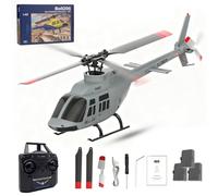 SOLIAXDIY RC ERA A60 Bell 206 RC Hélicoptère radiocommandé à l'échelle 1:42 4CH Flybarless avec fonction de maintien de la hauteur et capteur de flux optique, hélicoptère télécommandé pour adulte