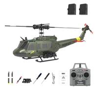SOLIAXDIY RC ERA C032 UH-1 Huey - Hélicoptère radiocommandé 6CH 2,4 G avec gyroscope à 6 axes, maintien d'altitude, vol inversé 3D, positionnement du flux optique, modèle d'avion à l'échelle 1/48 pour