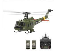 SOLIAXDIY YUXIANG F07-V Hélicoptère télécommandé à l'échelle 1/34 UH-1 Huey 6CH sans balais Flybarless Hélicoptère, 3D/6G stabilisé RTF modèle d'avion militaire pour adulte