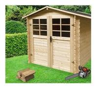 Solid Abri de jardin carré en sapin du Nord Traditionnel 19 mm 1,98 x 1,98 m G