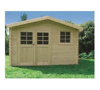 Solid Abri de jardin Chimay 10,67 m² 3,58 x 2,98 x 2,39 m 28 mm Bleu G