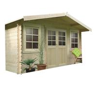 Abri Jardin Bois "Dole" - Modèle Imprégné - 11.56 M² - 3.88 X 2.98 X 2.39 M - 28 Mm