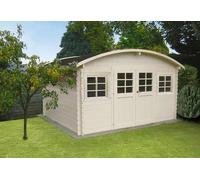 Abri de jardin - SOLID - Dainville Ii - Bois certifié 28mm - Double porte-menuisière - Vitrage en verre Sekurit