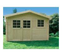 Solid Abri de jardin en bois Chimay 9,18 m² (358×298–390 cm) Bleu G