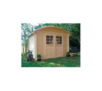 Abri De Jardin Dainville En Bois Toit Rond 5.88 M² 2.14x2.74m Marron