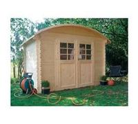 Abri De Jardin Dainville En Bois Toit Rond 5.88 M² 2.14x2.74m Marron