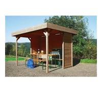 Abri de jardin - SOLID - Kiosque Regensburg - Bois massif - Toiture platte - Fenêtres
