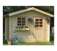 Abri Jardin Bois "Sologne" - Modèle Imprégné (Vert) - 8.88 M² - 2.98 X 2.98 X 2.39 M - 28 Mm Vert