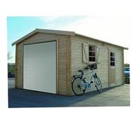 Solid Abri en bois Garage 40 mm porte sectionnelle Bleu G