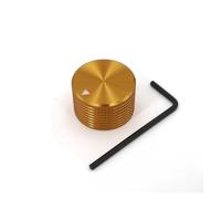 Solid Aluminum Alloy 25 x 15.5mm Volume Rotary Control 6mm Dia Potentiometer Cap Knob EKFBQBGW(Gold)
