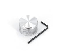 Solid Aluminum Alloy 30 x 17mm Volume Rotary Control 6mm Dia Potentiometer Cap Knob NWPNLXEA(Silver)
