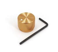 Solid Aluminum Alloy Small Size 20 x 15.5mm Volume Rotary Control 6mm Dia Potentiometer Cap Knob EKFBQBGW(Gold)