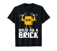 Solid As Brick Weightlifting Fitness Gym Workout Training T-Shirt