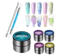 Solid B Uilder Kit de gel 5 couleurs compactes pour sculpture, outil antiadhésif, kit de manucure avec stylo à sculpter pour mouler, construire et peindre sur mesure