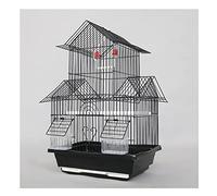Solid Bird Cage Retro Parrot Cage d'oiseau Noir Phoenix Tiger Sket Peony Cage de Reproduction Domestique adaptée à Love Bird Canary Parrot pour Les tourtereaux Finches Parrotlet Bird Cage (A)