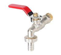 Solid Brass Garden Tap Outside Lever Handle Water Faucet Easy On Off Control for Outdoor Garden Yard Use with G1/2 Thread Connection Durable Construction