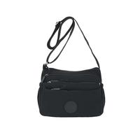 Solid Color Fashionable Multi-pocket Zipper Multi-pocket Zipper Pocketbooks Shoulder Bags Everyday Messenger bag for Commute Travel Lightweight & Waterproof Shoulder Bag (Black)