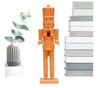 Solid Color Nutcracker Centerpieces - Wooden Holiday Ornament with Classic Puppet Design | Traditional Nutcracker Toy Decoration for Christmas Home Bookshelf Fireplace Entryway Living Room Décor