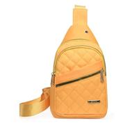 Solid Color Quilted Fanny Pack, 2025 New Women's Crossbody Bags, Women Casual Large Capacity Bags (Yellow)