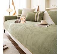 Solid Color Sofa Couch Covers Thickened Chenille Couch Covers for 2 3 4 Cushion Couch Universal Sectional Couch Cover L Shape Washable Non Slip Sofa Slipcover,Green,70 * 120cm/27.6 * 47in(Green,70*210