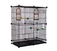 Solid Grand Bird Cages Metal Birdcage Creative Bird House Carrier Products Pet Products Flight Cage Parrot Birdhouse pour Le Balcon extérieur (B)