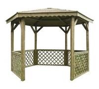 Solid Kiosque en bois 3,5m x 3m Marron G