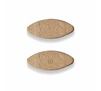 Solid Lot de 500 chevilles plates en bois Taille « 10 » - Chevilles plates - Chevilles de raccordement - Compatible avec la fraise à chevilles et les fraises à lamello