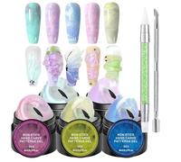 Solid Nail Builder, Non-Stick Build Gel, 5 Piece Nail Gel with Easy Sculpting Formula, Sturdy Manicure Extension Adhesive, Beauty Gels with Smooth Design, Nails Care for Home Salon