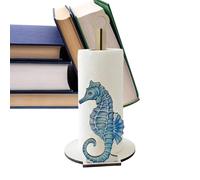 Solid Roll Stand, Tissue Tower Rack, Beech Support Tray, Eco Bamboo Kitchen Server Frame, Minimalistic Vertical Design Aesthetic, Apartment Bathroom Household Utility