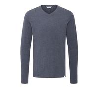 SOLID SDBeda Homme T-shirt à manches longues Col en V Mélange de coton Regular Fit, Taille:S, Couleur:Insignia Blue Melange (8991)