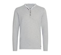 !Solid SDBelagos Homme Longsleeve T-Shirt à Manches Longues Col Tunisien 100% Coton Regular Fit, Taille:L, Couleur:Monument (2545)