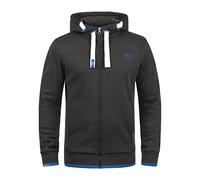 !Solid SDBenjaminZip Homme Sweat à Capuche Veste à Capuche Hoodie avec Capuche Fermeture éclair Cordon de Serrage Mélange de Coton Regular Fit, Taille:M, Couleur:Dark Grey Melange (8999)