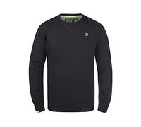 !Solid SDBenn Homme Sweatshirt Pull en Sweat à col Rond Poignets côtelés Détails du Label Mélange de Coton Regular Fit, Taille:L, Couleur:Dark Grey Melange (8288)