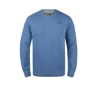 !Solid SDBenn Homme Sweatshirt Pull en Sweat à col Rond Poignets côtelés Détails du Label Mélange de Coton Regular Fit, Taille:L, Couleur:Faded Blue Melange (1542M)