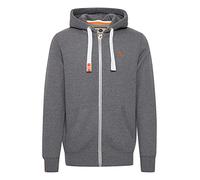 !Solid SDBenn Zip Homme Sweat à Capuche Veste à Capuche Hoodie avec Capuche Fermeture éclair Cordon de Serrage Détails du Label Mélange de Coton Regular Fit, Taille:S, Couleur:Grey Melange (8236)
