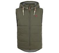 !Solid SDDry Homme Gilet matelassé Veste sans Manches Outdoor avec Capuche Col Montant Poches passepoilée Mélange de Coton Regular Fit, Taille:L, Couleur:Ivy Green (3797)