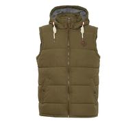 !Solid SDDry Homme Gilet matelassé Veste sans Manches Outdoor avec Capuche Col Montant Poches passepoilée Mélange de Coton Regular Fit, Taille:S, Couleur:Ivy Green (3797)