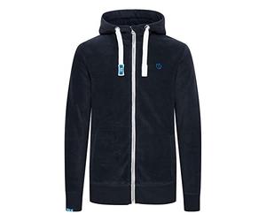 !Solid SDLoki Homme Veste en Sweat Veste Polaire Veste avec Capuche Cordon de Serrage Poignets côtelés Fermeture éclair Poches en Biais Regular Fit, Taille:L, Couleur:Insignia Blue (1991)