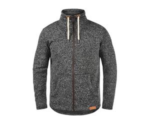 !Solid SDLuki Homme Veste en Sweat Veste Polaire Veste Sweatshirt avec col Montant Cordon de Serrage Poche Kangourou Regular Fit, Taille:S, Couleur:Dark Grey Melange (8288)