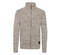 !Solid SDPomeroy Homme Cardigan Gilet Pull en Mailles épaisse avec col Montant Fermeture éclair 100% Coton Regular Fit, Taille:L, Couleur:Dune (5409)