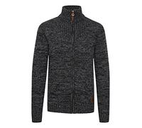 !Solid SDPomeroy Homme Cardigan Gilet Pull en Mailles épaisse avec col Montant Fermeture éclair 100% Coton Regular Fit, Taille:M, Couleur:Black (9000)
