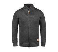 !Solid SDPoul Homme Veste en Tricot Cardigan Pull à Mailles épaisse avec col Montant Regular Fit, Taille:L, Couleur:Dark Grey Melange (8288)