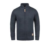 !Solid SDPoul Homme Veste en Tricot Cardigan Pull à Mailles épaisse avec col Montant Regular Fit, Taille:L, Couleur:Insignia Blue Melange (8991)